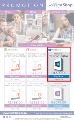 First Shop : Microsoft Promotion (5 March - 5 April 2018), page 1