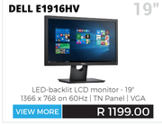 Dell 19" LCD Monitor E1916HV