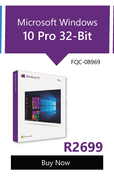 Microsoft Windows 10 Pro 32 Bit FQC-08969
