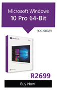 Microsoft Windows 10 Pro 64 Bit FQC-08929