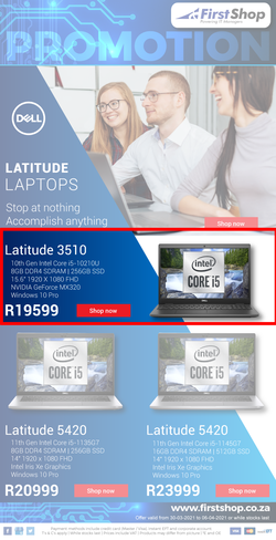 First Shop : Dell Laptop Promo (30 March - 6 April 2021), page 1