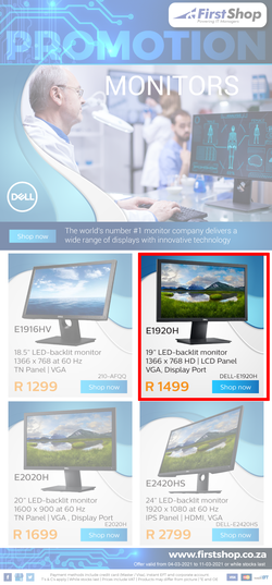 First Shop : Dell Monitor Promo (4 March - 11 March 2021), page 1