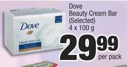 Dove Beauty Cream Bar-4x100g Per Pack