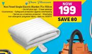Pure Pleasure Non Fitted Single Electric Blanket 75 x 150cm