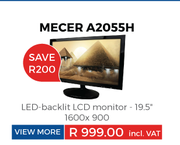 Mecer 19.5" LED Backlit LCD Monitor