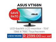 Asus 15.6" LED Backlit LCD Monitor VT168N