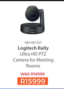 Logitech Rally Ultra HD PTZ Camera For Meeting Rooms 960-001227