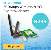 TP-Link 300 Mbps Wireless N PCI Express Adapter TL-WN881ND