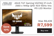 Asus 27" TUF Gaming LED Monitor VG27AQ