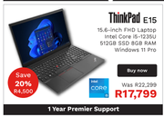 Lenovo ThinkPad E15 i5 Laptop