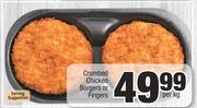 Crumbed Chicken Burgers Or Fingers-Per kg