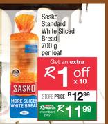 Sasko Standard White Sliced Bread-700g Per Loaf