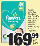 Pamper Active Baby Value Pack-Per Pack