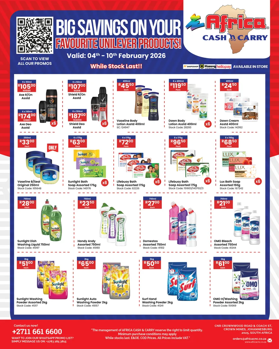 Africa Cash & Carry : Big Savings (04 February - 10 February 2026)