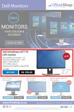 First Shop : Dell Monitors (3 May - 31 May 2017), page 1