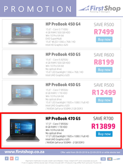 First Shop : HP Probook Promotion (8 May - 22 May 2018), page 2