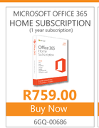 Microsoft Office 365 Home Subscription (1 year Subscription) 6CQ-00686