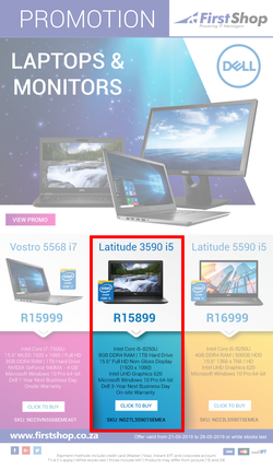 First Shop : Dell Laptops & Monitors (21 May - 28 May 2019), page 1