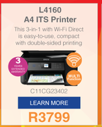 Epson L4160 A4 ITS Printer C11CG23402