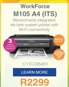 Epson WorkForce M105 A4 ITS Printer C11CC85401