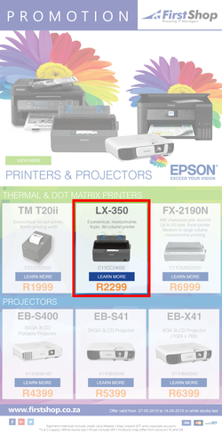 First Shop : Epson Promo (7 May - 14 May 2019), page 2