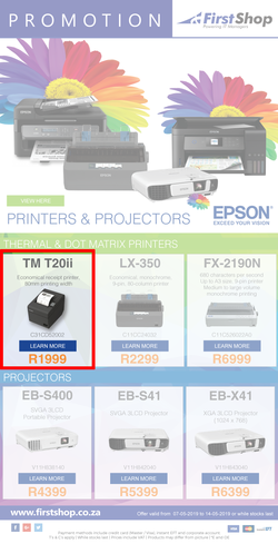 First Shop : Epson Promo (7 May - 14 May 2019), page 2
