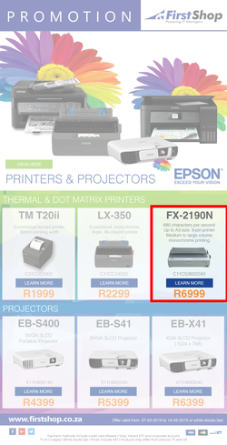 First Shop : Epson Promo (7 May - 14 May 2019), page 2