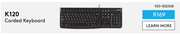 Logitech K120 Corded Keyboard 920-002508