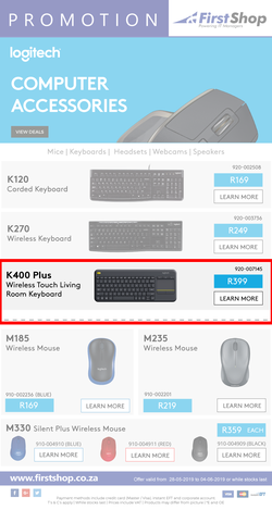 First Shop : Logitech Promotion (28 May - 4 June 2019) , page 1