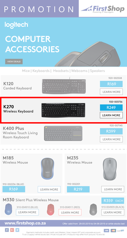 First Shop : Logitech Promotion (28 May - 4 June 2019) , page 1