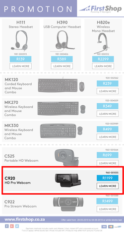 First Shop : Logitech Promotion (28 May - 4 June 2019) , page 2