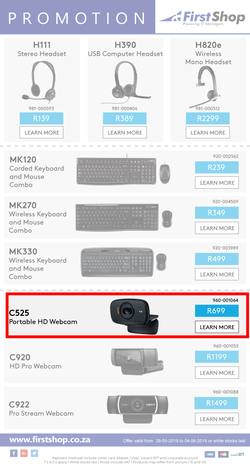 First Shop : Logitech Promotion (28 May - 4 June 2019) , page 2