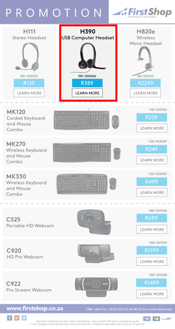 First Shop : Logitech Promotion (28 May - 4 June 2019) , page 2