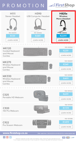 First Shop : Logitech Promotion (28 May - 4 June 2019) , page 2