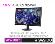 AOC 18.5" LED Backlit LCD Monitor E970SWN