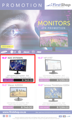 First Shop : Monitors Promotion (23 May - 30 May 2019), page 1