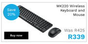 Logitech MK220 Wireless Keyboard And Mouse