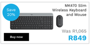 Logitech MK470 Slip Wireless Keyboard And Mouse