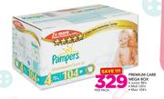 Pampers Premium Care Mega Box Junior 88's/Midi 120's/Maxi 104's-Per Pack