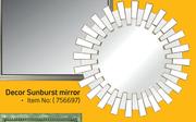 Decor Sunburst Mirror-Each