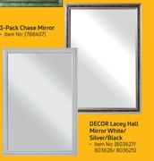 Decor Lacey Hall Mirror (White/Silver/Black)-Each