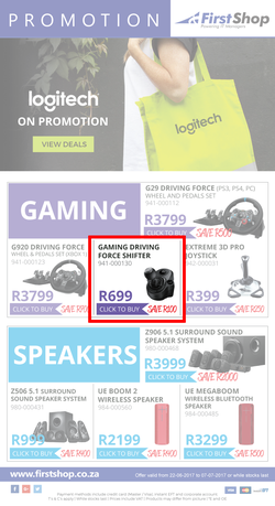 First Shop : Logitech (22 Jun - 7 Jul 2017), page 1