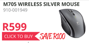 Logitech M705 Wireless Silver Mouse