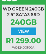 WD Green 240GB 2.5" SATA3 SSD WDS240GIGOA