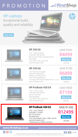 First Shop : HP Laptop Promotion (7 June - 21 June 2018), page 1