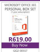 Microsoft Office 365 Personal Box Set (1 year Subscription) QQ2-00557