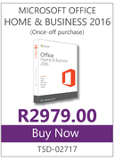 Microsoft Office 365 Home & Business 2016 (Once-Off Purchase) T5D-02717