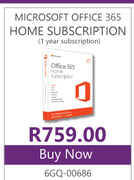 Microsoft Office 365 Home Subscription (1 year Subscription) 6GQ-00686