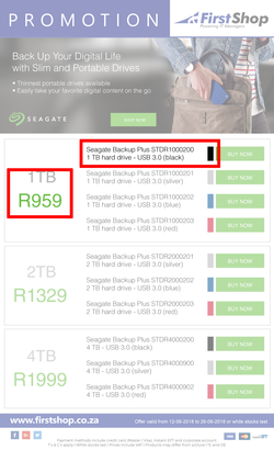 First Shop : Seagate Promotion (12 June - 26 June 2018), page 1