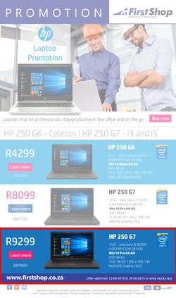 First Shop : HP Laptops (13 June - 20 June 2019), page 1